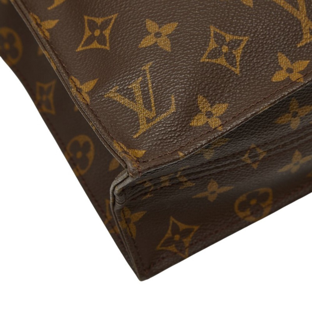 LOUIS VUITTON Authentic Brown Monogram Leather Tote Bag - Picture 7 of 14